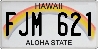 HI license plate FJM621