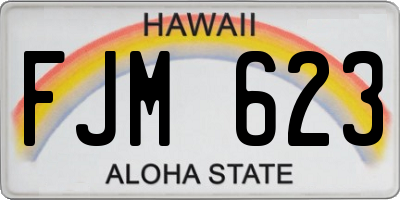 HI license plate FJM623