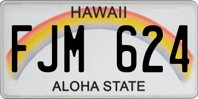 HI license plate FJM624