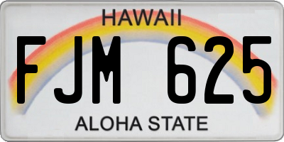 HI license plate FJM625
