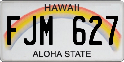 HI license plate FJM627