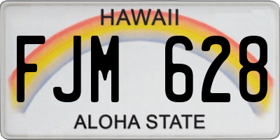 HI license plate FJM628