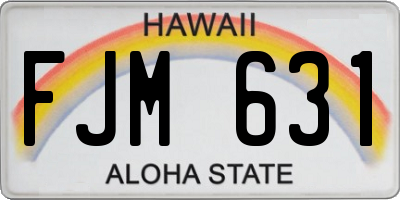 HI license plate FJM631