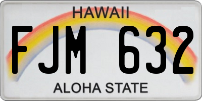 HI license plate FJM632