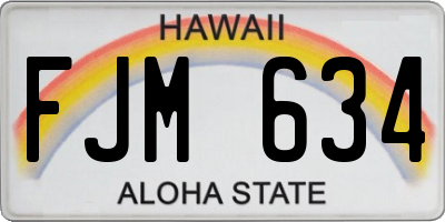 HI license plate FJM634