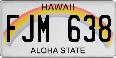 HI license plate FJM638