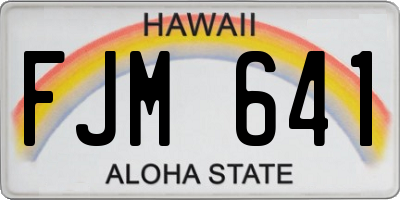 HI license plate FJM641