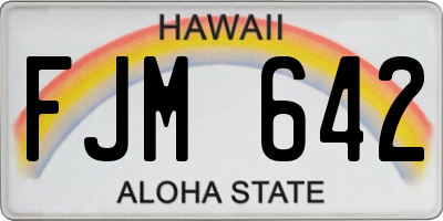 HI license plate FJM642