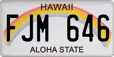 HI license plate FJM646