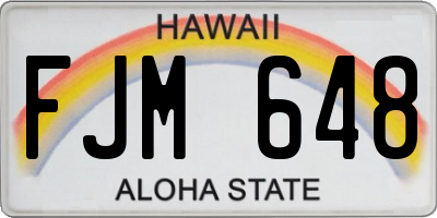 HI license plate FJM648