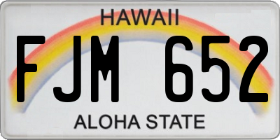 HI license plate FJM652
