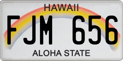 HI license plate FJM656
