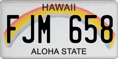 HI license plate FJM658