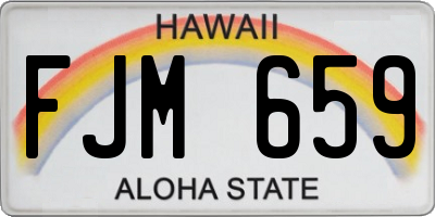 HI license plate FJM659