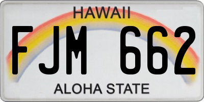 HI license plate FJM662