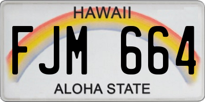 HI license plate FJM664