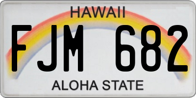 HI license plate FJM682