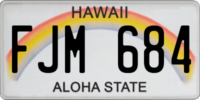 HI license plate FJM684