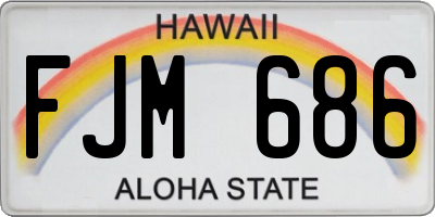HI license plate FJM686