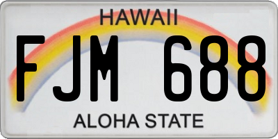 HI license plate FJM688