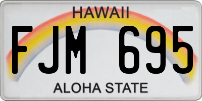HI license plate FJM695