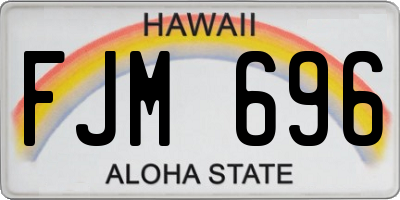 HI license plate FJM696