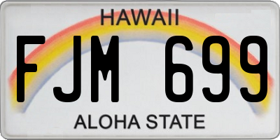 HI license plate FJM699