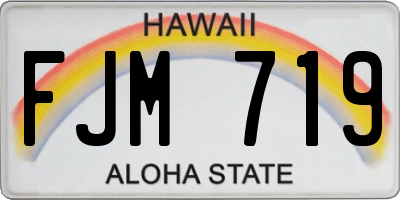 HI license plate FJM719