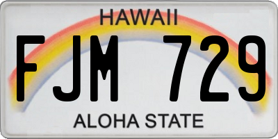 HI license plate FJM729
