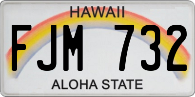 HI license plate FJM732