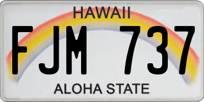 HI license plate FJM737
