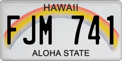 HI license plate FJM741