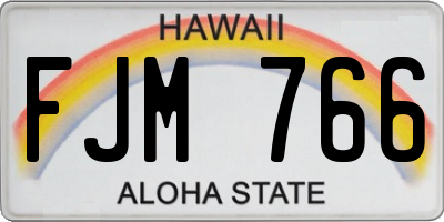 HI license plate FJM766