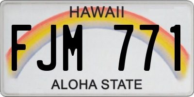 HI license plate FJM771