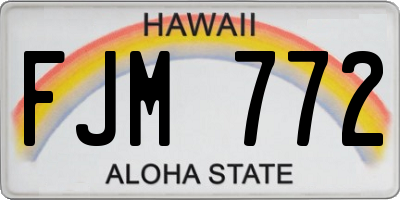 HI license plate FJM772