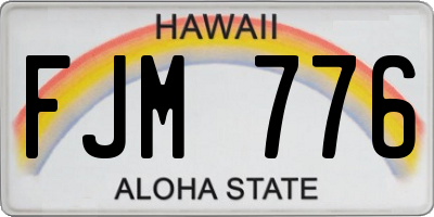 HI license plate FJM776