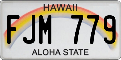 HI license plate FJM779