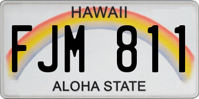 HI license plate FJM811