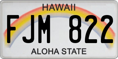 HI license plate FJM822
