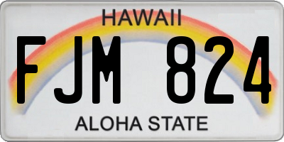 HI license plate FJM824