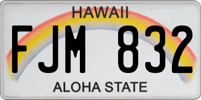 HI license plate FJM832