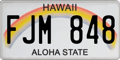 HI license plate FJM848
