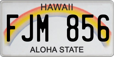 HI license plate FJM856