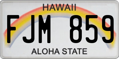HI license plate FJM859