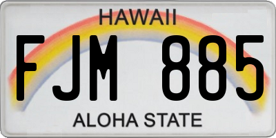HI license plate FJM885