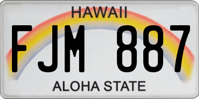 HI license plate FJM887