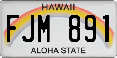HI license plate FJM891