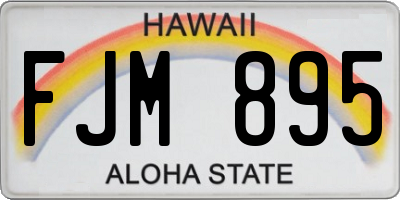 HI license plate FJM895