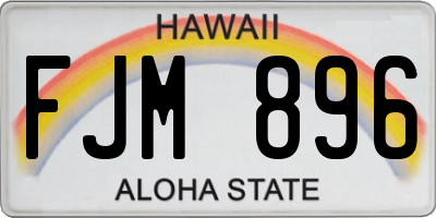 HI license plate FJM896