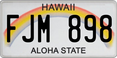 HI license plate FJM898